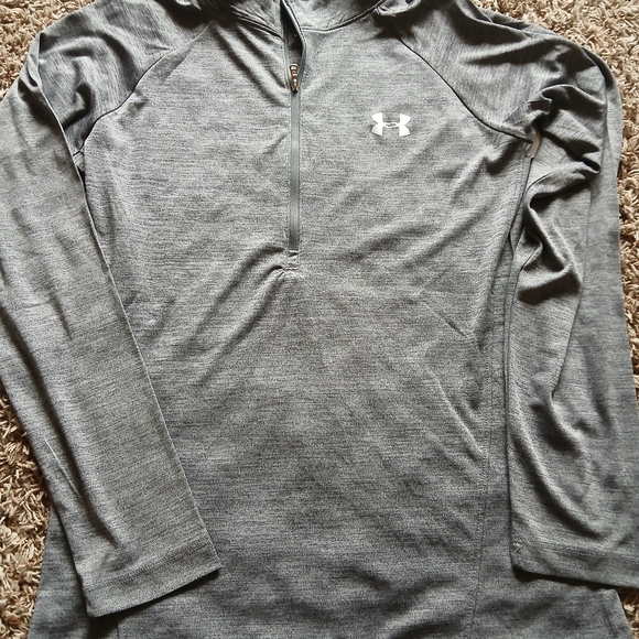 Under Armour Tops - Under Armour Heather Gray Quarter-Zip Pullover